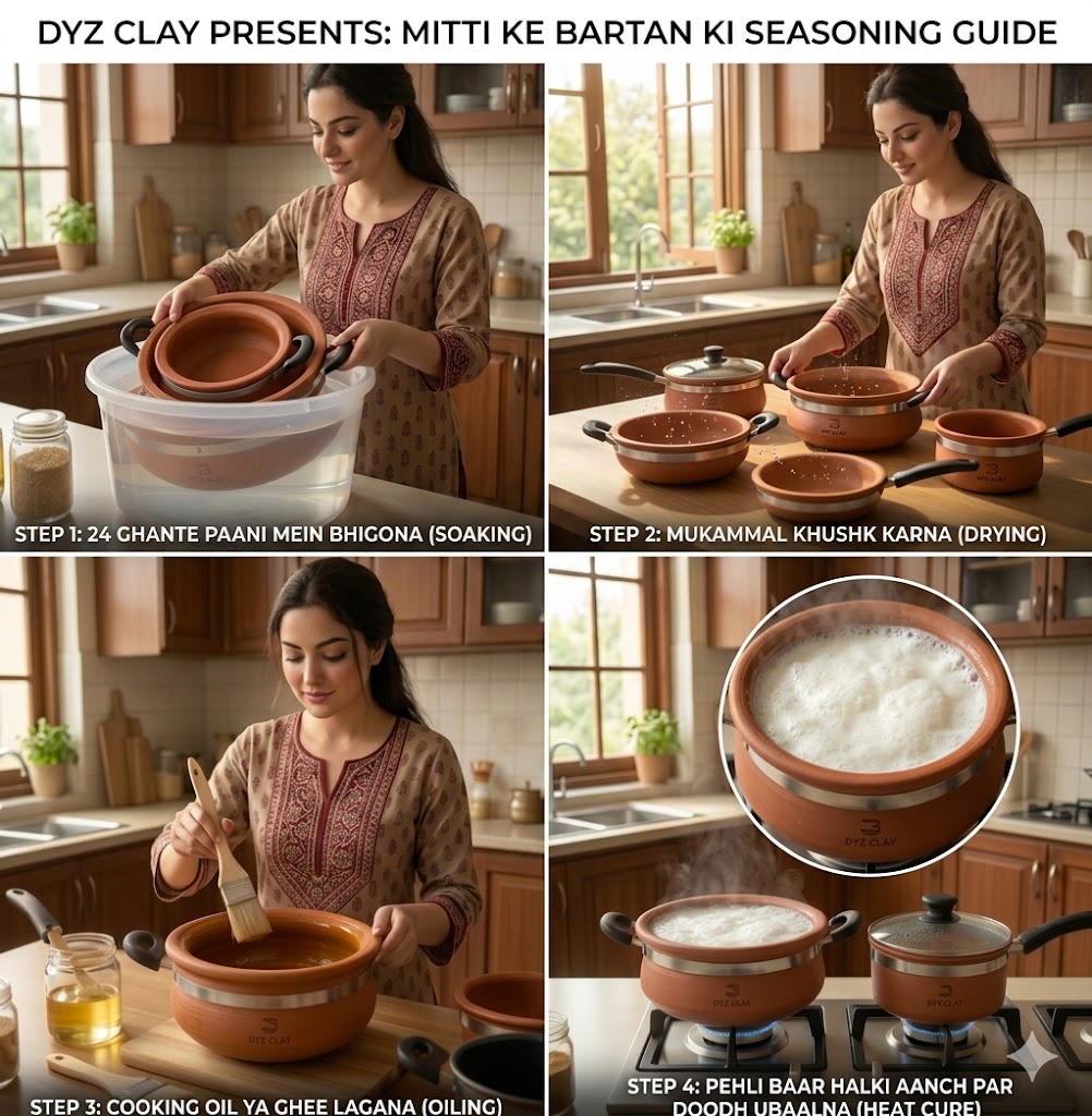Mitti Ke Bartan Ko Pehli Baar Istemal(use) Kaise Karein? Seasoning (Step-by-Step Guide)