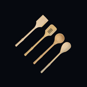 4 Pieces Wooden Spoon Set