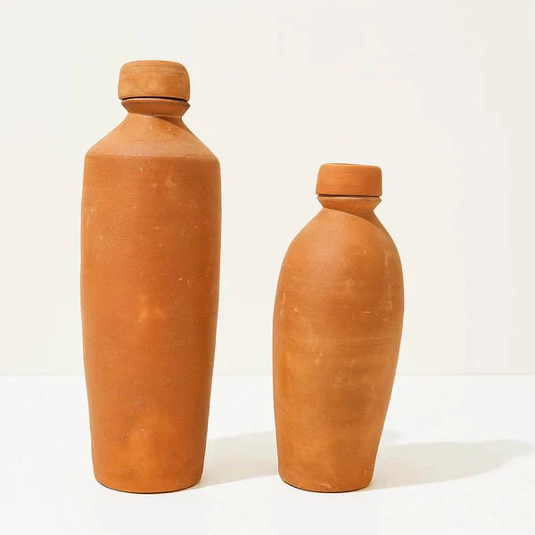 Handmade Clay Water Bottle