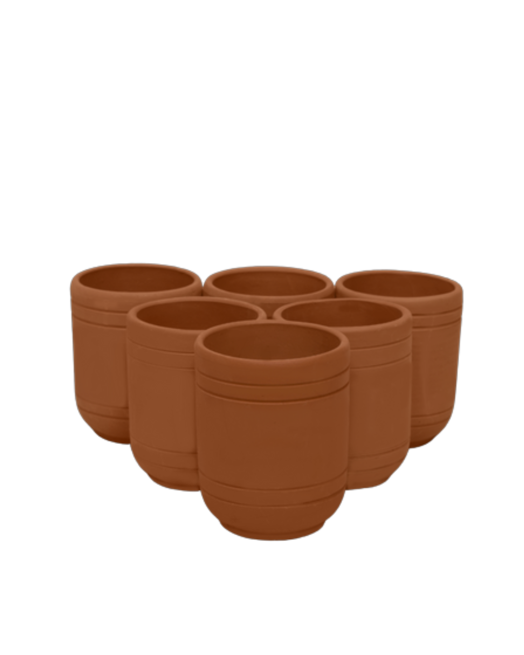 SET OF 6 CLAY GLASSES