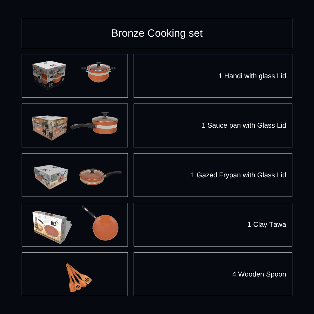 DYZ Clay Bronze Cooking Set (Pack of 5 Products)