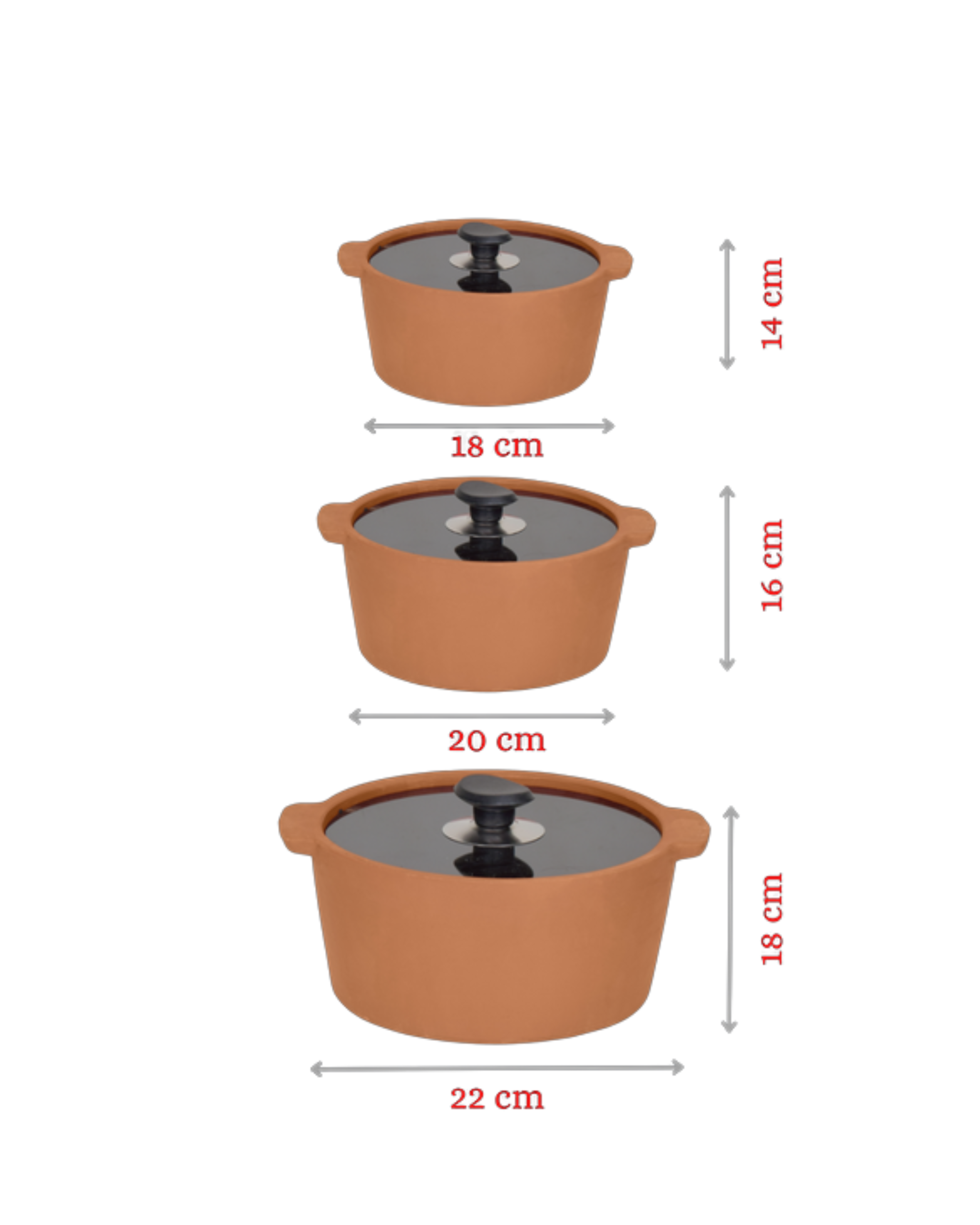 3 PCs Bowl Set With Glass Lid