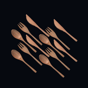 Wooden Fork, Knife and Spoon Set. (3 Pcs)