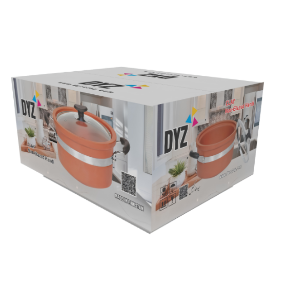 Flat Bottom Glazed Clay Handi - Electric & Gas Stove Friendly