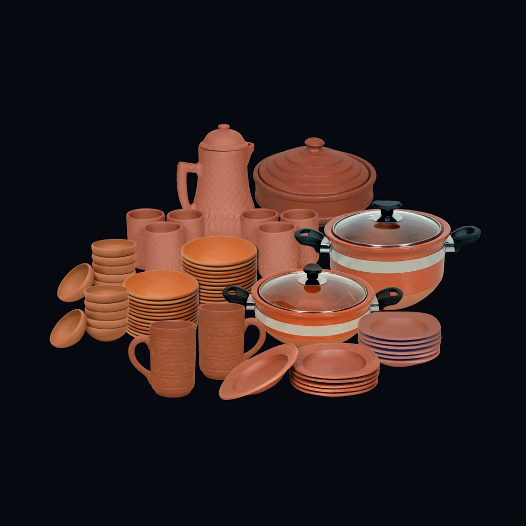 Clay crockery on sale