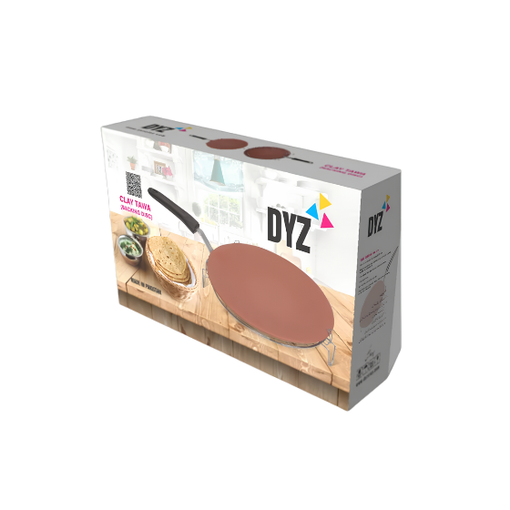 Premium Glazed Clay Tawa (30cm) - Non-Stick Style Healthy Roti Maker